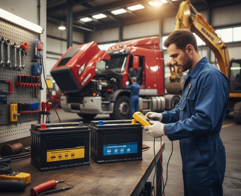 İş yerinde akü montaj